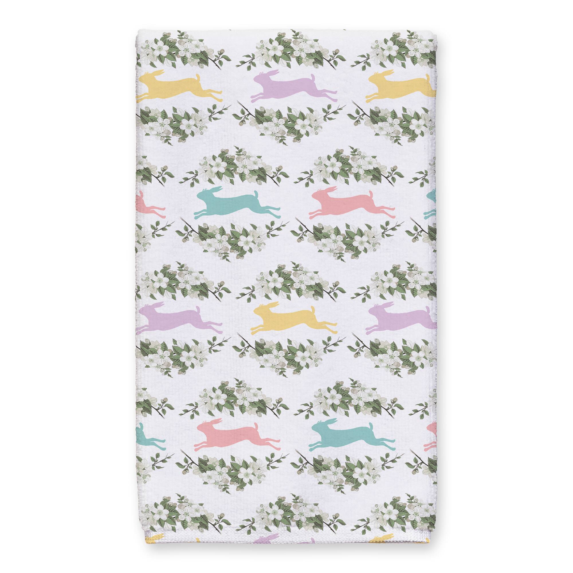 Pink Rabbit Tea Towel - Set of 2